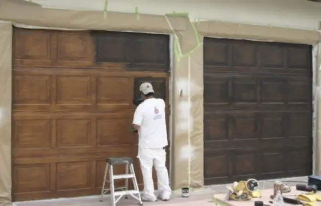 how to repair peeling paint on garage door
