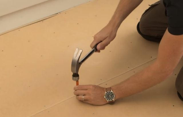 laying vinyl flooring on uneven floorboards