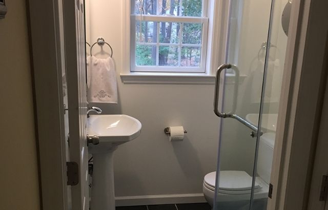 how to add a shower to a half bath