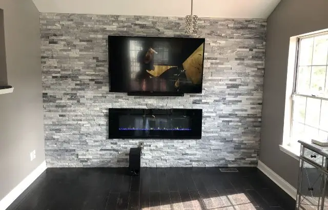 how to mount TV on a stone fireplace