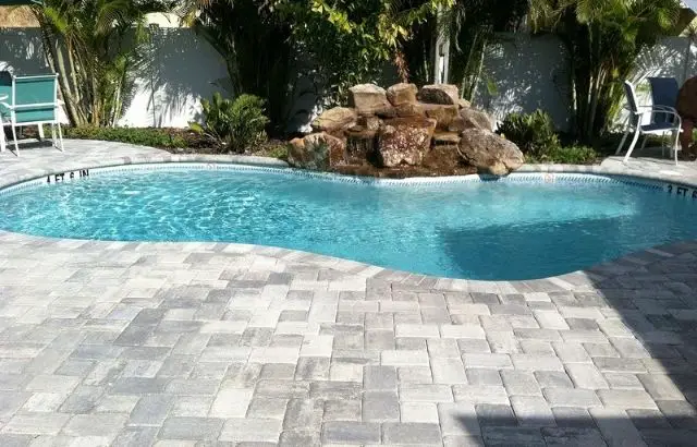how to pave around a pool