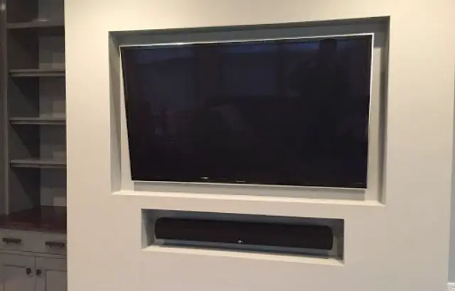 how to recess a TV