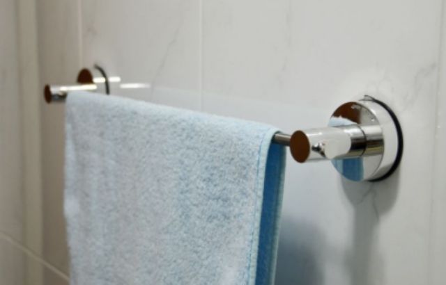 how to install towel bar on glass shower door