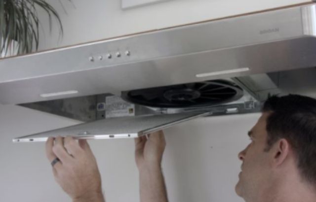 range hood height above electric stove