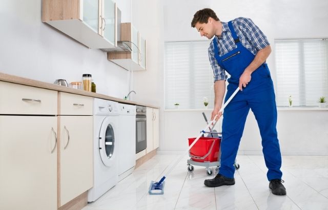 how to clean sticky tile floors