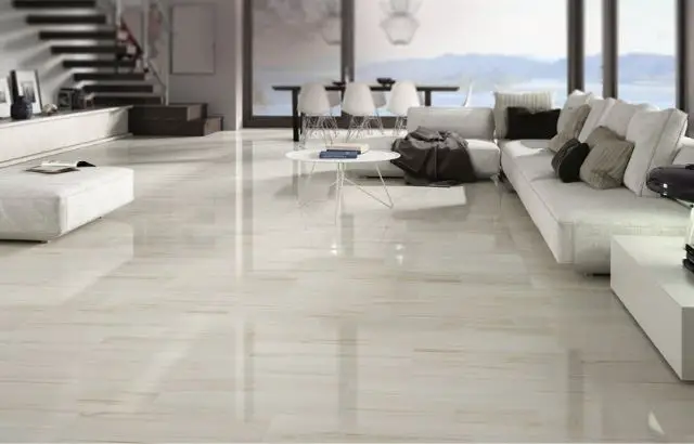 how to decorate living room with floor tiles