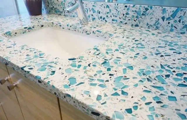 how to make recycled glass countertops