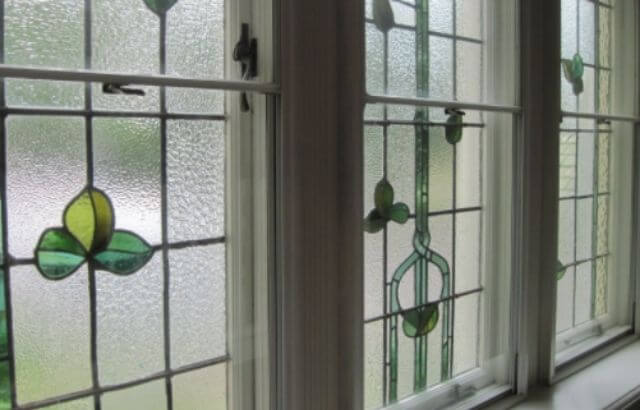 how to hang a stained glass window on a wall