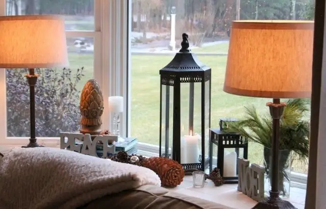 how to decorate a bay window ledge