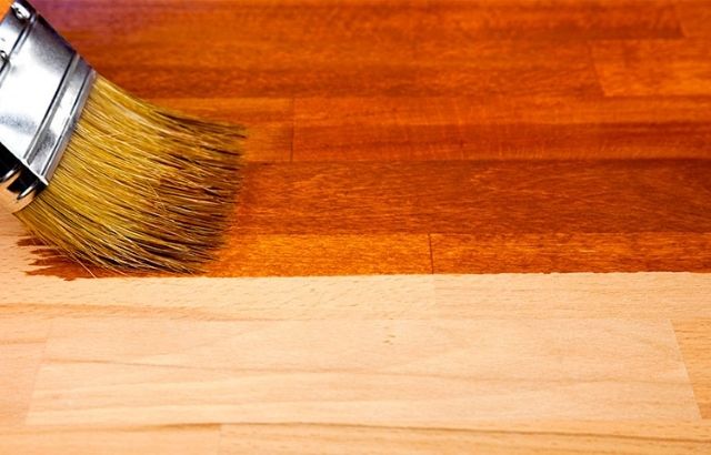 how to stain wood paneling