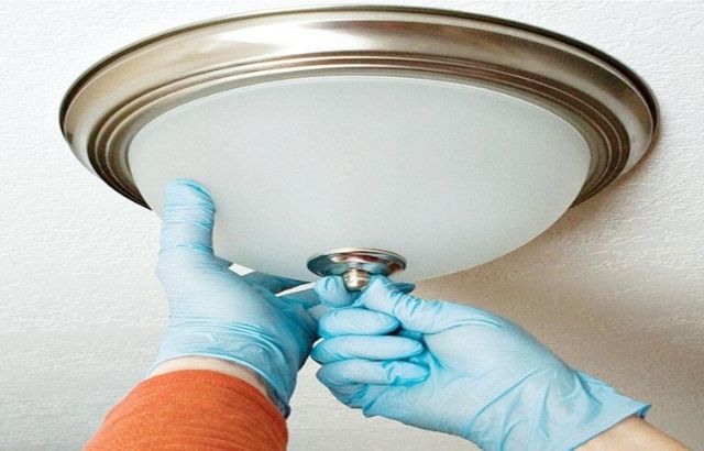 how to change bulb in flush mount ceiling light