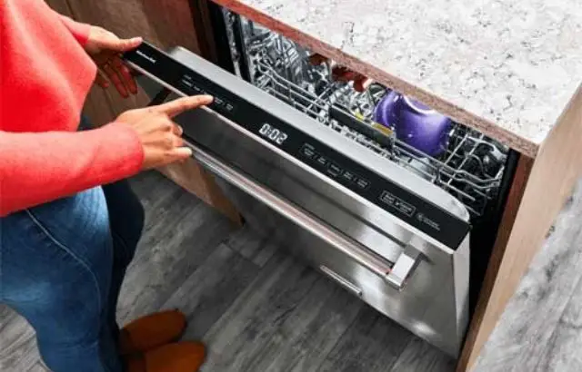 kitchenaid dishwasher reset