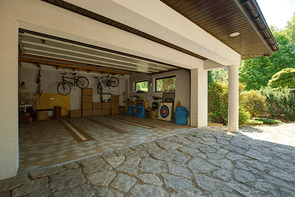 garage with basement
