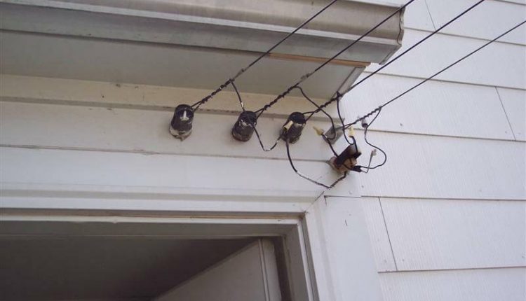 How to Run Overhead Electrical Wire to Garage