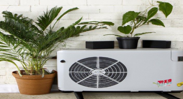 Hiding your air conditioner with Plants