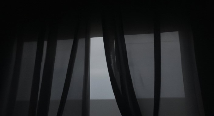 Darken the room with blackout curtains