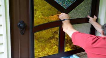 Installing a stained-glass window panel