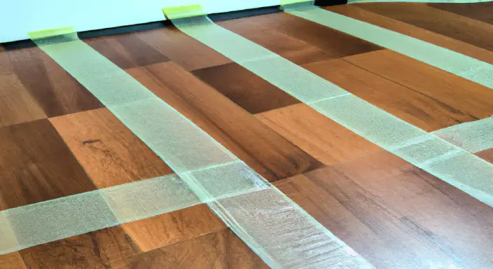 Lay down a grid of tape on the floor.