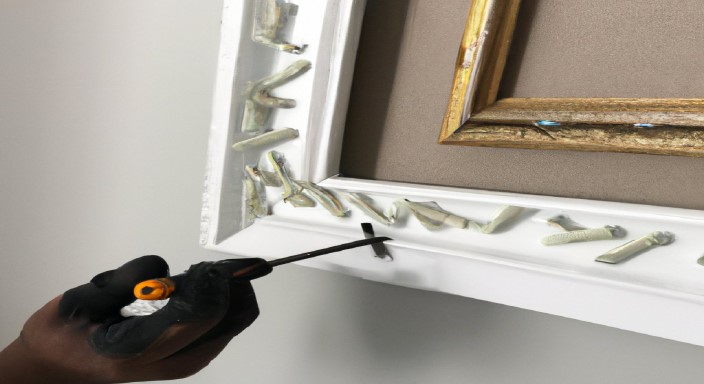Install drywall screws for mounting hooks & frames