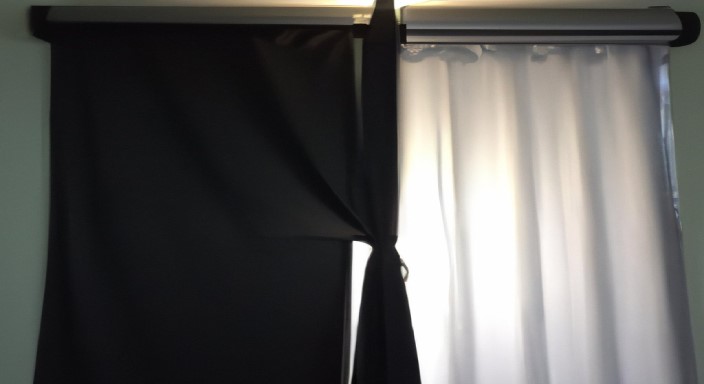 Install blackout curtains.