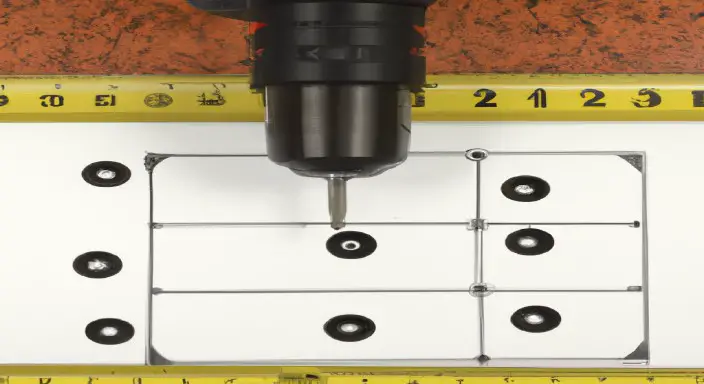 Drill holes for your weights and find their accurate center point with a ruler and pen