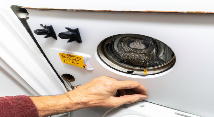 Slide out and remove the dryer from the wall mount