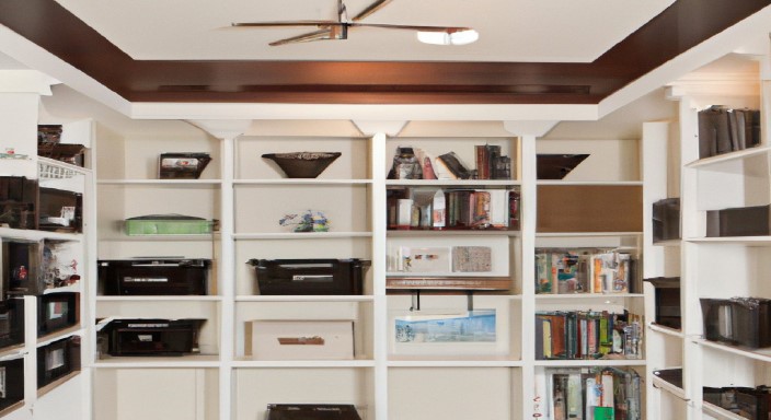 Add shelving and storage.