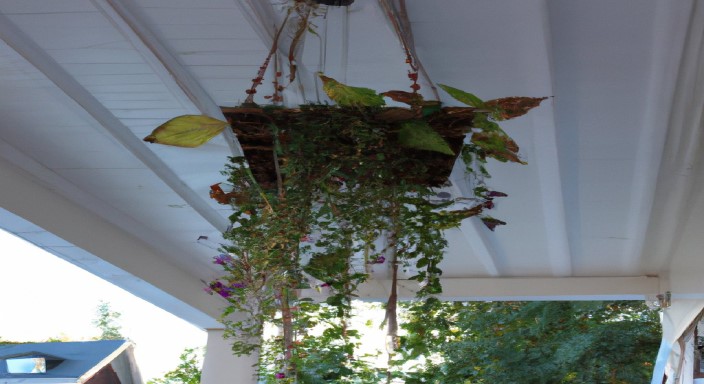 Hang up potted plants
