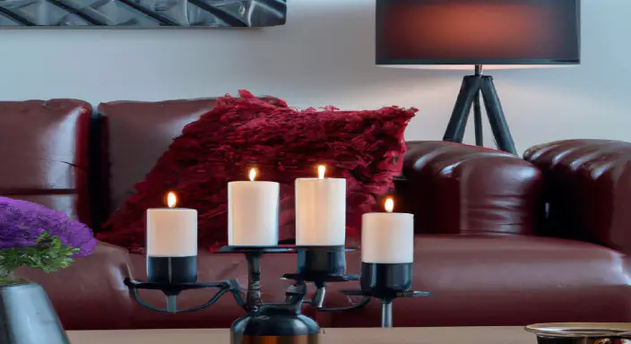 Add some color with lamps and candles.