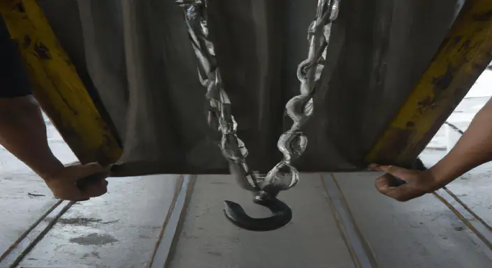 Hook up the chain or rope