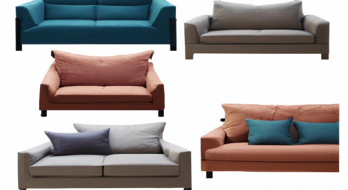 Select the frame and cushions for your sofa.