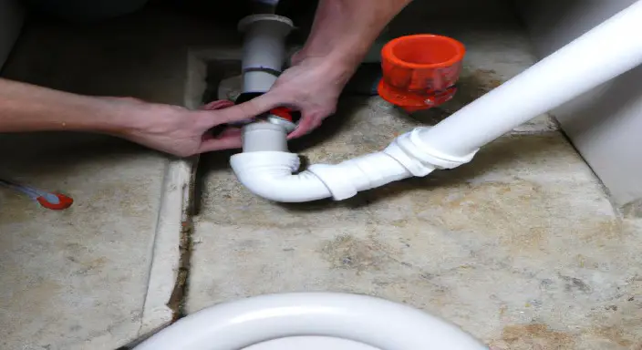 Reconnect the existing P-trap to the temporary drain cylinder