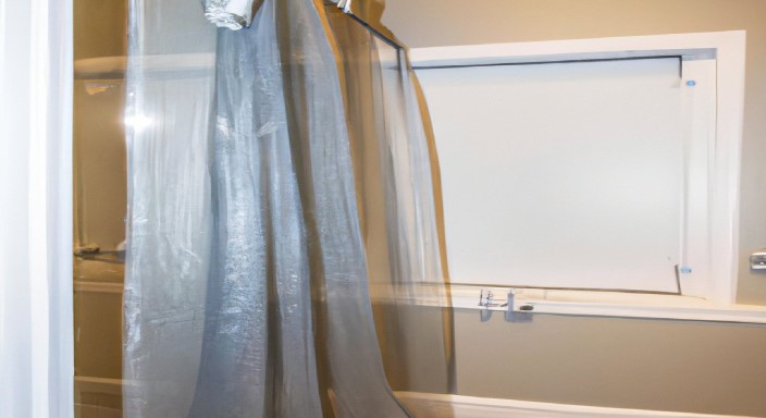 Install the shower doors/curtains