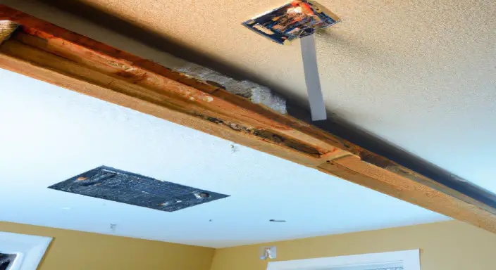 Cutting and install beams above your ceiling