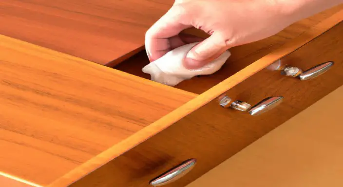 Spot-clean the drawers