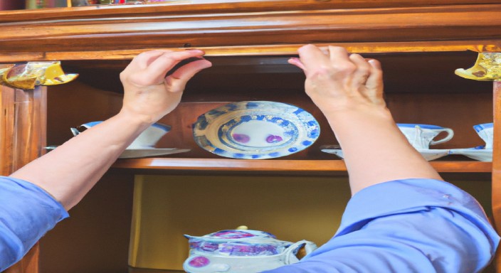 How to Stand Plates up in China Cabinet