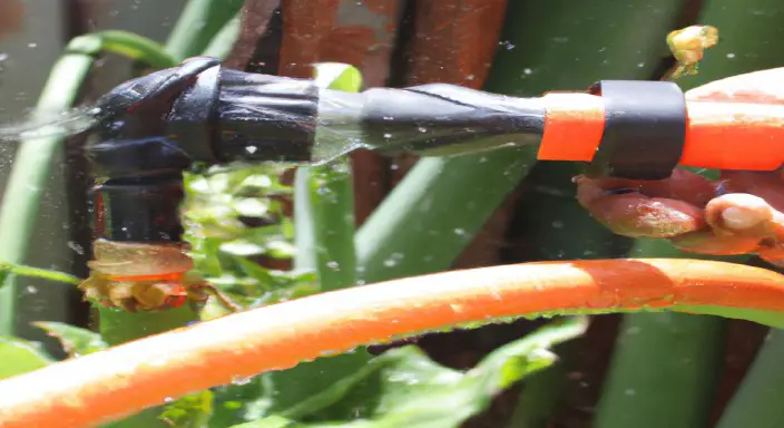Open your garden hose faucet and allow all remaining water in the system to drain out