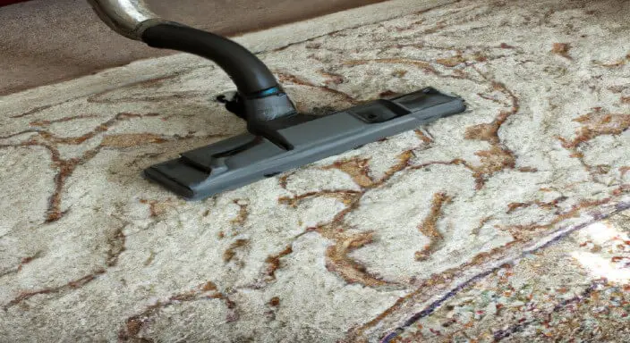 Vacuum the rug once it is dry.