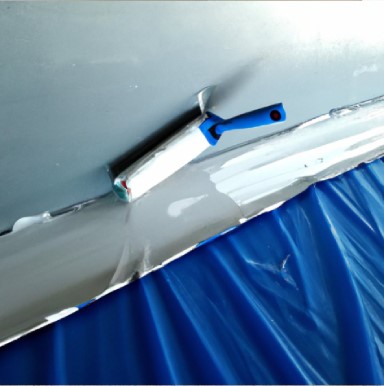 Paint the covering material 