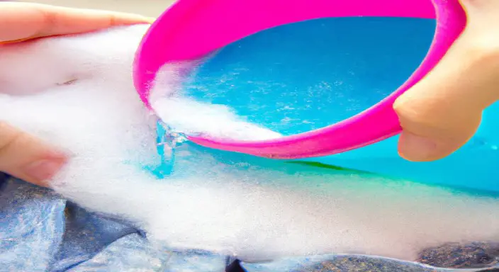 Scrub the area with detergent and warm water