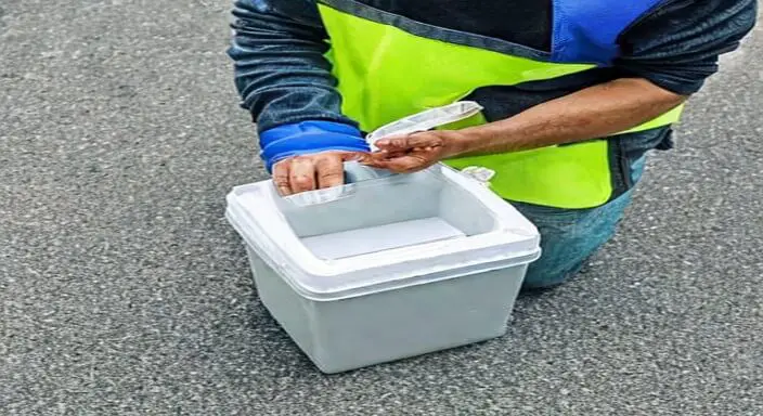 Properly label the container.