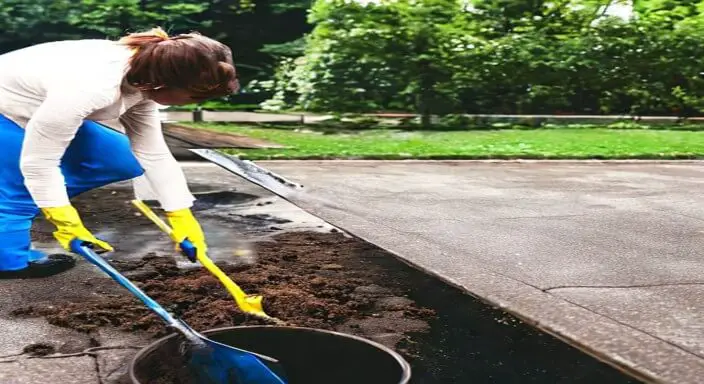 Clean up any spills or residue.