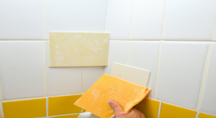 Primer is key when updating a yellow bathroom.