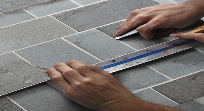 Measure and Mark the Marble Tile 