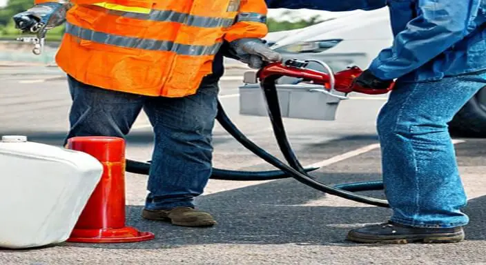 Take precautions when handling and transporting gasoline oil mix.