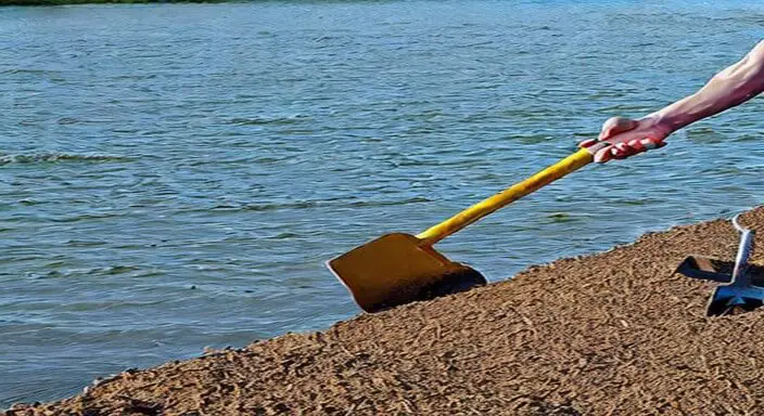 Begin dredging with a shovel or rake.