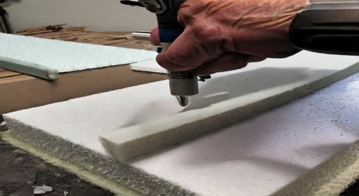 Use a router to cut the foam to cut memory foam mattress