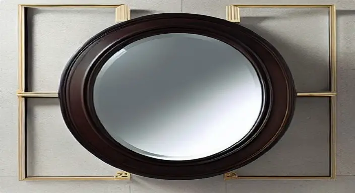 Secure the frame to the wall mounts To Frame An Oval Bathroom Mirror.