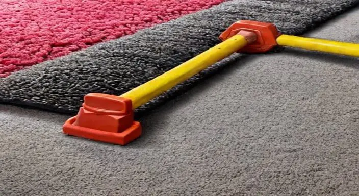 7. Secure the rug with weights 