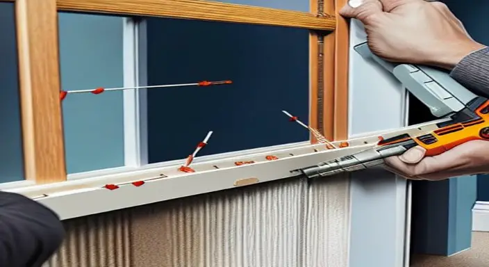 12. Secure the door trim to the wall with nails